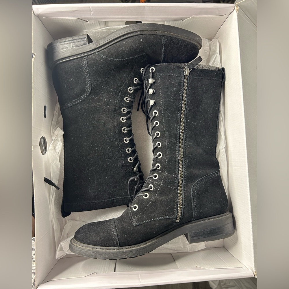 Nine West Black Lace-Up Boots - Picture 6 of 8